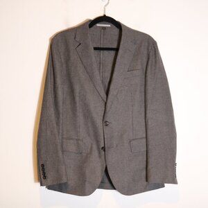 J Crew Ludlow Slim Fit Suit Jacket Men 36S English Cotton Wool Blend Gray Blazer
